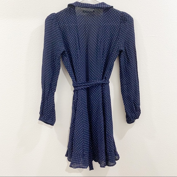 Reformation Vintage Wrap Polkadot Mini Dress S Mod Retro - Picture 6 of 8